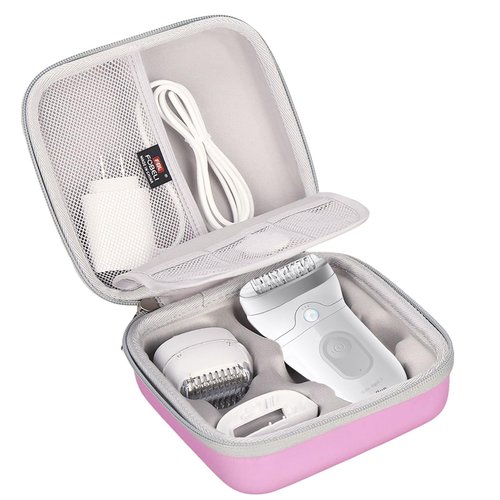 FBLFOBELI EVA Hard Case Compatible with Braun Silk-épil 7 SE7-041/SE7-141/Silk-épil 5 5-620/5 SE5-230/Silk-épil 9 9-890/9 9-880/9 9-720 Epilator Facial Hair Removal (Purple)