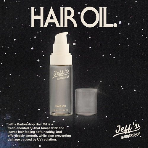 Jeff’s Barbershop Hair Oil - Nourishing Serum for Men & Women | Repairs Dry, Damaged Hair (2.2 fl oz)