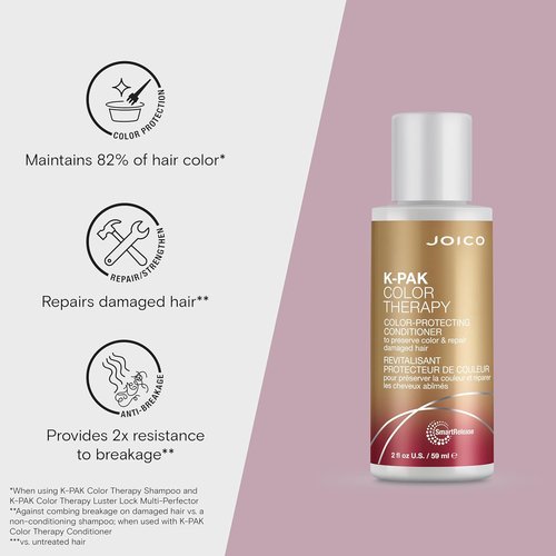 Joico K-PAK Color Therapy Conditioner - Color Protection & Shine Boost | Repair Damaged Hair with Keratin & Argan Oil