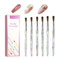 YCHULIFOX,Acrylic Art Nail Kit with 6-Size Brushes (4/6/8/10/12/14) for Dip Powder & Gel Nail Art, Easily Reinforce Nail Extensions for DIY Home Salon & Professional Use.