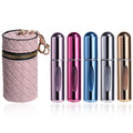 JPNK Mini Refillable Perfume Portable Atomizer Bottle 5PCS Travel Size Spray Refillable Refill Bottle 5 ml with Travel and Outgoing Bag