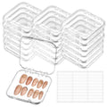 PEOVLVN 20pcs Press on Nail Storage Box Press on Nails Packaging Fake Nail Storages Case with 90 Pcs Adhesive Double Sided Tape for Fake Nail Storage Nail Display Nail Salon