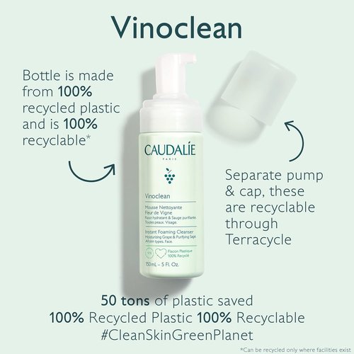 Caudalie Vinoclean Gentle Foaming Facial Cleanser - Instant Refresh for All Skin Types