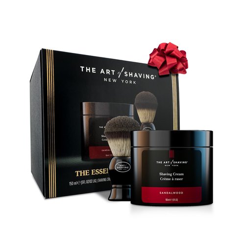 The Art of Shaving Icon Duo Kit – Sandalwood Shaving Cream (5 oz) and Shaving Brush – Prevents Shaving Burn for the Perfect Shave – Suitable for All Skin Types