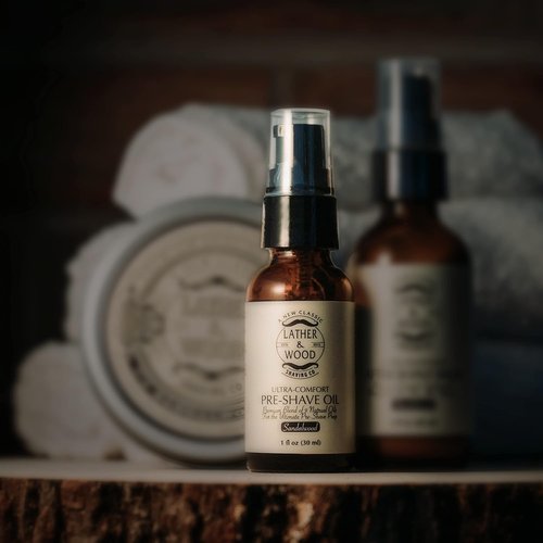 Skiennix Pre-Shave Oil - Sandalwood Scented Premium Shaving Oil for Smooth, Irritation-Free Shave | 1 Oz
