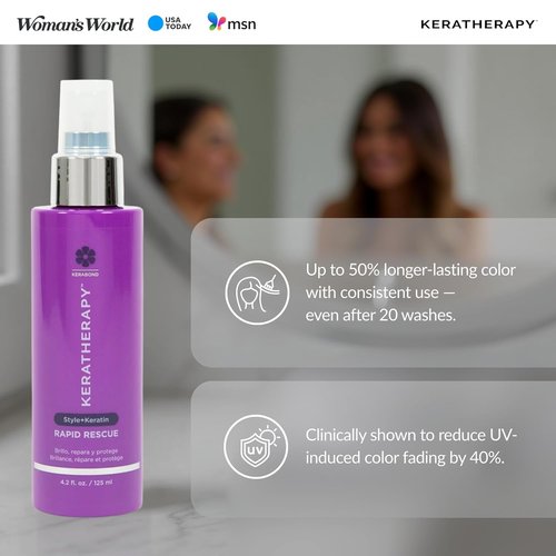 KERATHERAPY Keratin Infused Shine Spray - Thermal Hair Protection & Breakage Repair, 4.2 fl. oz.