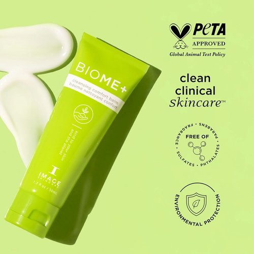 IMAGE Skincare BIOME+ Cleansing Comfort Balm - Microbiome-Friendly Gentle Cleanser, Reduces Moisture Loss