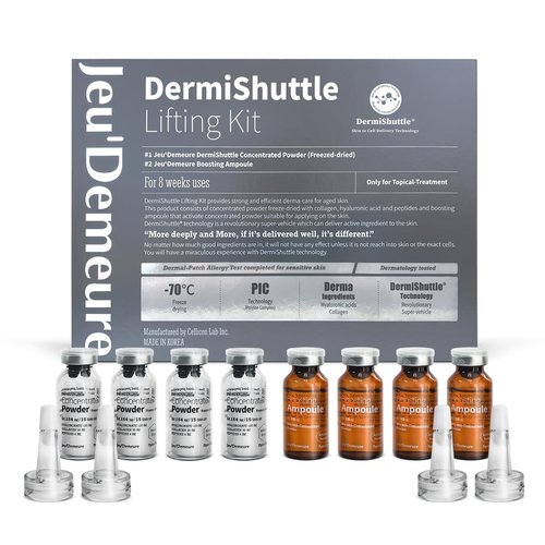 DermiShuttle Anti-Aging Lifting Kit - Firming Face Serum with Collagen & Peptides | 8-Week Hydration