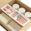 Lifewit Sliding Makeup Drawer Organizer, Fits 13-20" Deep Drawers, Extendable Hanging Divider, 1.8" High Plastic Tray for Vanity, Office, Kitchen, White,1Pcs