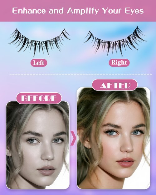 Gekinye Manga Natural Lash Clusters - Wispy Eyelash Clusters 8-13mm D Curly DIY Individual Lashes with Soft Thin Band, 120pcs