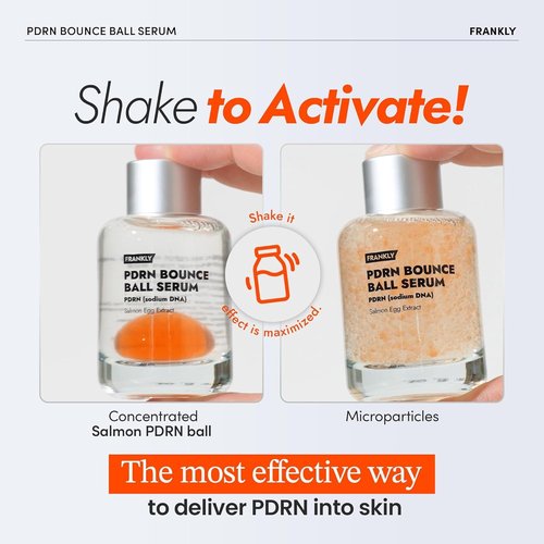 FRANKLY Salmon PDRN Bounce Ball Serum - 99% Pure Salmon DNA for Skin Recovery & Repair | Lightweight, Non-Sticky | 1.01 fl oz