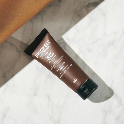 Brickell Men's Clarifying Gel Face Wash - Natural Foaming Daily Cleanser with Geranium & Aloe | 3.4 Ounce
