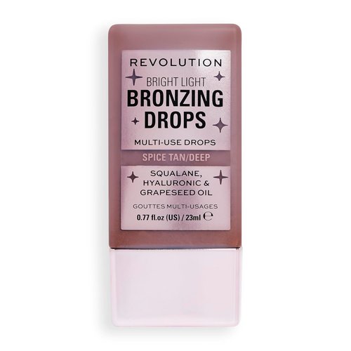 Revolution Beauty London Bright Light Bronzing Drops - Bronze & Glow for Face & Body | Vegan & Cruelty-Free, 0.77 fl oz