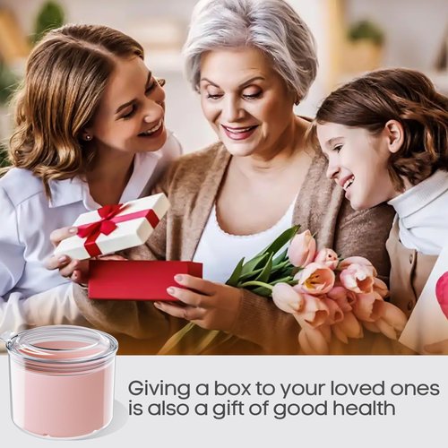 Denture Bath Cup with Cleaning Brush, Large Soaking Container with Strainer Basket for False Teeth & Night Guard, Oral Care Storage Holder for Home Use, Pink