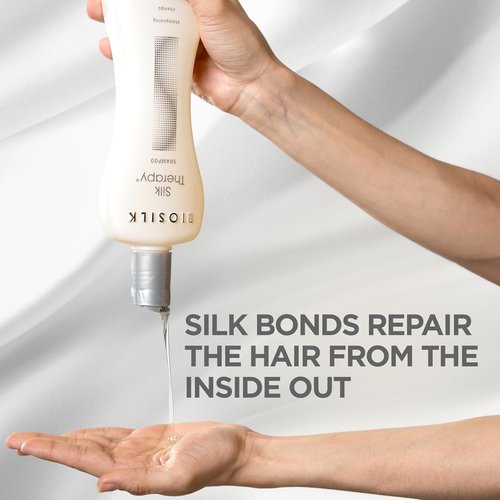 BioSilk Silk Therapy Shampoo - Gentle Cleanser for Healthy, Shiny Hair | Sulfate-Free, 12 Oz