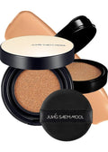 JUNG SAEM MOOL Essential Skin Nuder Longwear Cushion 0.98 Fl Oz, Refill Included, 24H Lasting Cushion Foundation with High Coverage, Semi-Matte Natural Finish, Korean Foundation Makeup (Medium Deep)