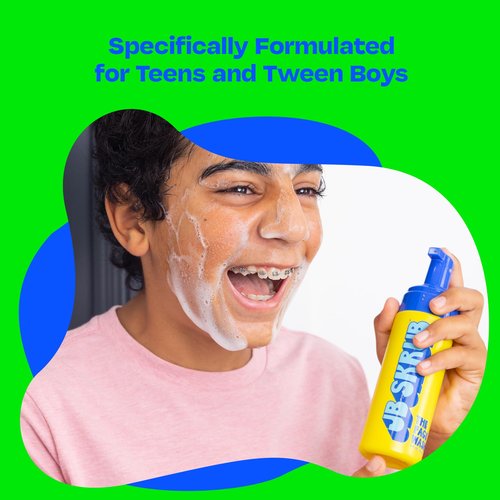 JB SKRUB Face Lotion and Foaming Face Wash for Sensitive Skin - AM + PM Skincare Duo - pH Balanced, Blue Light Defense - Kid and Teen Radiance