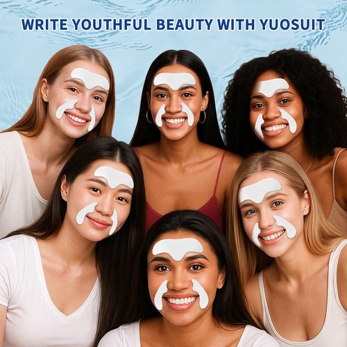 Forehead Wrinkle Patches and Smile Line Patches with Hyaluronic Acid, Aloe, Collagen & Vitamin E，Overnight Facial Wrinkle Patches to Lift Smile Lines for Women for Smoothing and Firming(36pcs)