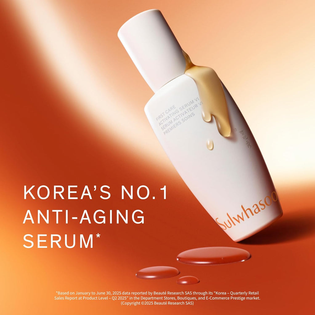 Sulwhasoo First Care Activating Serum - Anti-Aging Formula for Fine Lines & Dryness | 500-Hour Aged Ginseng & Vitamin C