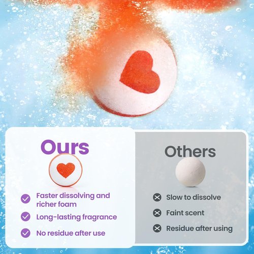 SeasonBliss Bath Bombs, 12 Pack Handmade Bubble Shower Bombs Set, Christmas Stocking Stuffers, Shea Butter & Individually Wrapped, Valentines Day Gifts for Her/Him, Wife, Mom Women