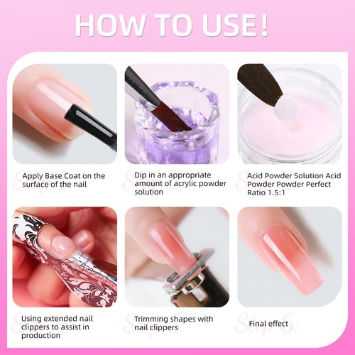 Acrylic Nail Kit with Drill & U V Light - Complete Starter Set for Beginners With Everything