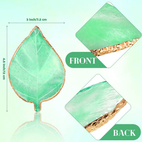 21 Pieces Nail Art Tools Kit, Resin Nail Art Palette Leaf Shape Mixing Palette and 20 Pcs Detail Brushes with Golden Edge Resin Holder Gel Polish Colors Mixing Pallet