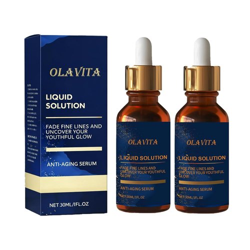OLAVITA Anti-Aging Serum - Vitamin C, Retinol & Aloe Formula for Fine Lines & Pores | 2-Pack