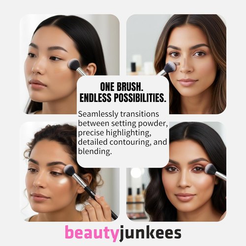 Beauty Junkees Concealer Brush - Small Soft Fluffy Tapered Vegan Brush for Precision Application