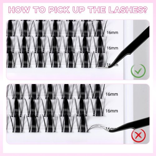 Fairy Lash Clusters Manga Eyelashes C Curl Invisible Band Eyelash Clusters Easy to Apply Wispy Anime Spiky Lashes Natural Volume Lash Extensions Reusable Individual Lashes for Soft Dramatic Look