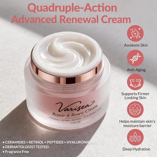 Regine Switzerland Anti-Aging Face Moisturizer - Retinol, Ceramides & Peptides for Enhanced Softness | Fragrance-Free, 1.7 oz