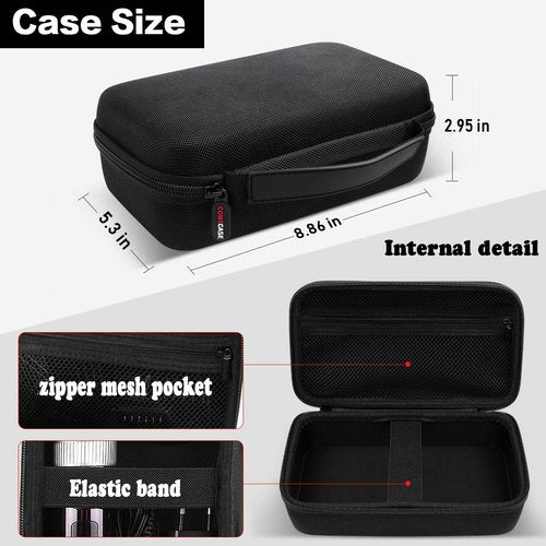 Comecase Case for Hatteker/for oneisall/for Ufree/for Novah Hair Clipper, Beard Trimmer Organizer Storage for Men Hair Cutting Kit Precision Shaver, with Inner Net Bag for Grooming Kit (Case Only)