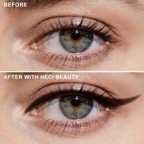 HECI BEAUTY Gel Eyeliner Pencil - Ultra-Smooth, Longwear Waterproof Formula | Dark Brown, 24HR Wear