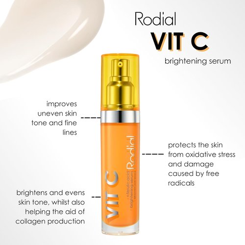 Rodial Vitamin C Brightening Serum - Advanced Skincare with Niacinamide & Hyaluronic Acid | 1 fl oz for Even Tone & Radiant Skin