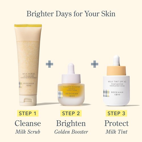 Beekman 1802 Milk Tint Face Primer with SPF 43, Medium - Oxybenzone Free - 1 oz - Tinted Mineral SPF, Makeup Primer & Moisturizer - Blends Easily - Good for Sensitive Skin - Cruelty Free