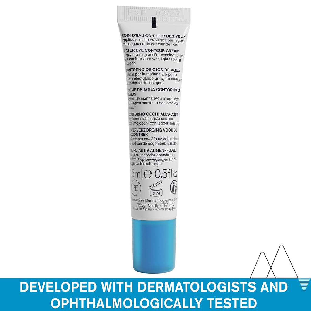 Uriage Eye Cream - Hydrating Formula with Hyaluronic Acid | Reduces Puffiness & Dark Circles