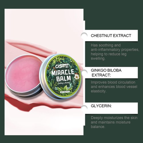 CXDFTL Miracle Balm, 2 Pack Organic Miracle Balm, Natural Ingredients, Cream for Legs, Arms, Back Relaxed and Comfortable, Gentle Formula for Regular Use