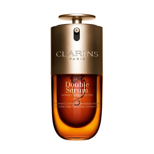 Clarins DOUBLE SERUM | Anti Aging Face Serum | Visibly Firms, Smoothes, Boosts Radiance, and Refines Pores | 24H Hydration | All Skin Types, 1 Fl Oz