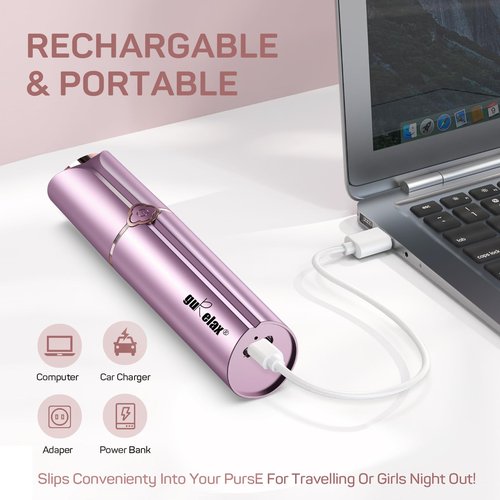 Facial Hair Removal for Women – Painless Facial Hair Remover & Hair Removal Device for Lips, Chin & Peach Fuzz, As Seen on TV, Rechargeable with 2 Replacement Heads & LED Light