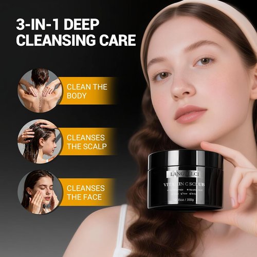 Regine Switzerland 3-in-1 Exfoliating Scrub - Gentle Microdermabrasion with Niacinamide & Vitamin C | 12.3 oz