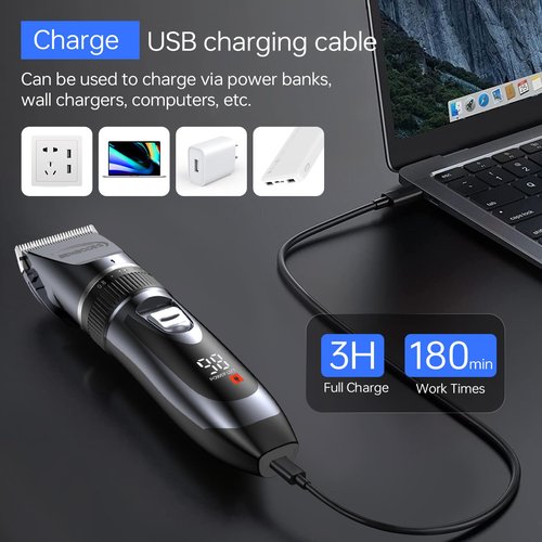 Benbodes Hair Clippers & Beard Trimmer Grooming Kit for Men，Professional Hair Cutting kit,Electric Cordless Rechargeable Hair Trimmer with LED Display for Home Personal Hair Grooming, Gifts for Men