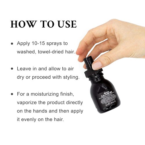 Davines OI All In One Milk - Leave-In Conditioner Spray | Powerful Detangler + Hydrating Treatment | Smooth Frizzy Hair