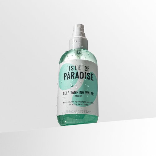 Isle of Paradise Self Tanning Water- Medium, Clear Self Tan Mist, Transfer-Proof Formula for Face & Body, Vegan & Cruelty-Free, Streak-Free Application, Non-Comedogenic 6.76 fl oz.