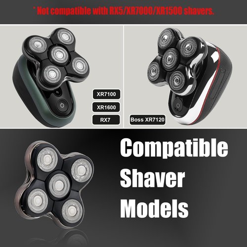 Shaver Replacment Heads Compatible with Remington Balder Boss XR7120/XR7100/XR1600/RX7 Shavers (2 Pack)