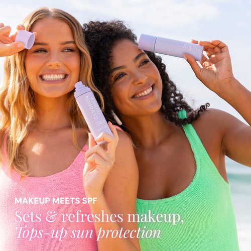 Naked Sundays SPF 50 Hydrating Glow Face Mist - Lightweight Daily Sunscreen & Makeup Setting Spray with Hyaluronic Acid, 75ml