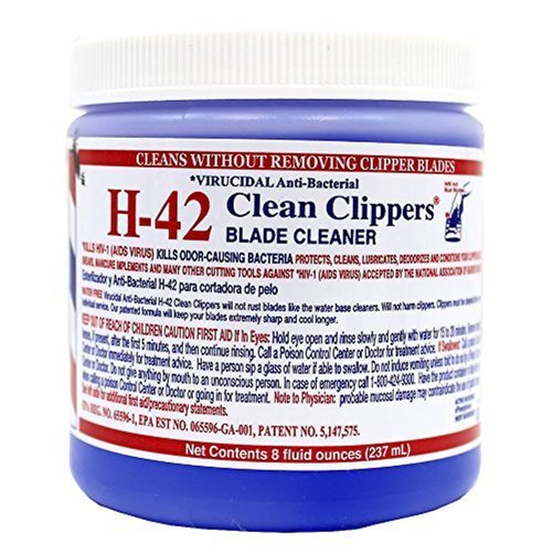 H-42 Clean Clippers Blade Cleaner Virucidal Anti-bacterial 8oz by H-42