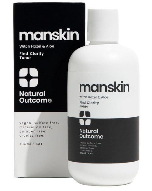 Natural Outcome Man Skin Face Toner - Daily Pore Cleansing Astringent with Witch Hazel & Aloe Vera | 8 Oz