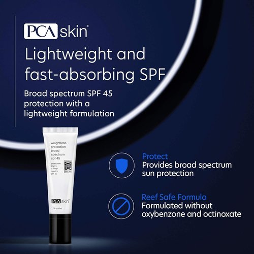PCA SKIN Weightless Protection SPF 45 - Oil-Free Hydrating Sunscreen for All Skin Types (1.7 fl oz)