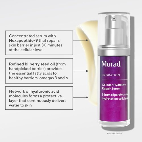 Murad Cellular Hydration Serum - Hydrating Formula with Hyaluronic Acid & Peptides for Skin Barrier Repair - 0.5 Fl Oz