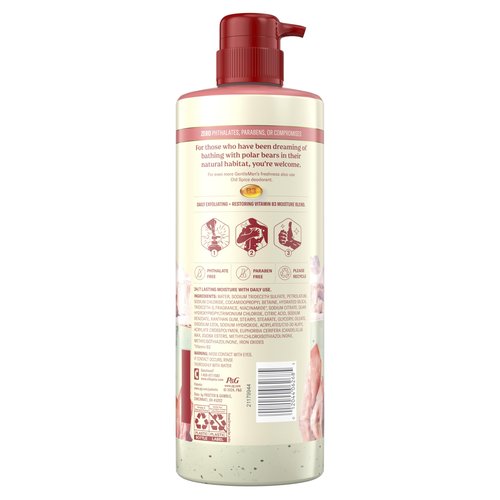 Old Spice GentleMan's Exfoliating & Moisturizing Body Wash for Men, 24/7 Shower Fresh with Long Lasting Scent, Renewing Vitamin B3 Blend, Himalayan Sea Salt + Glacier Water Scent, 26 oz