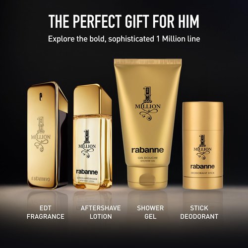 Rabanne 1 Million Aftershave Lotion for Men - Soothing Balm with Witch Hazel & Allantoin - Alcohol-Free Men's Aftershave with Spicy Leather Scent, 3.3 oz